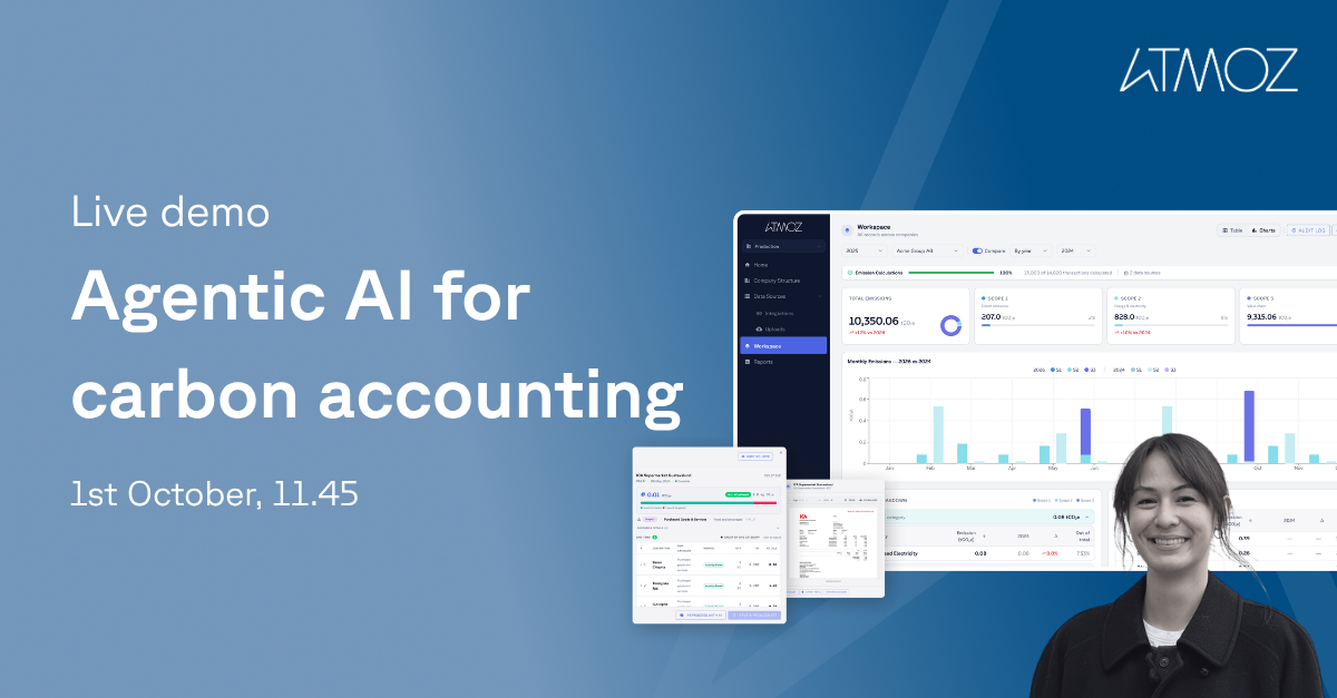 Atmoz webinar on agentic AI and carbon calculations