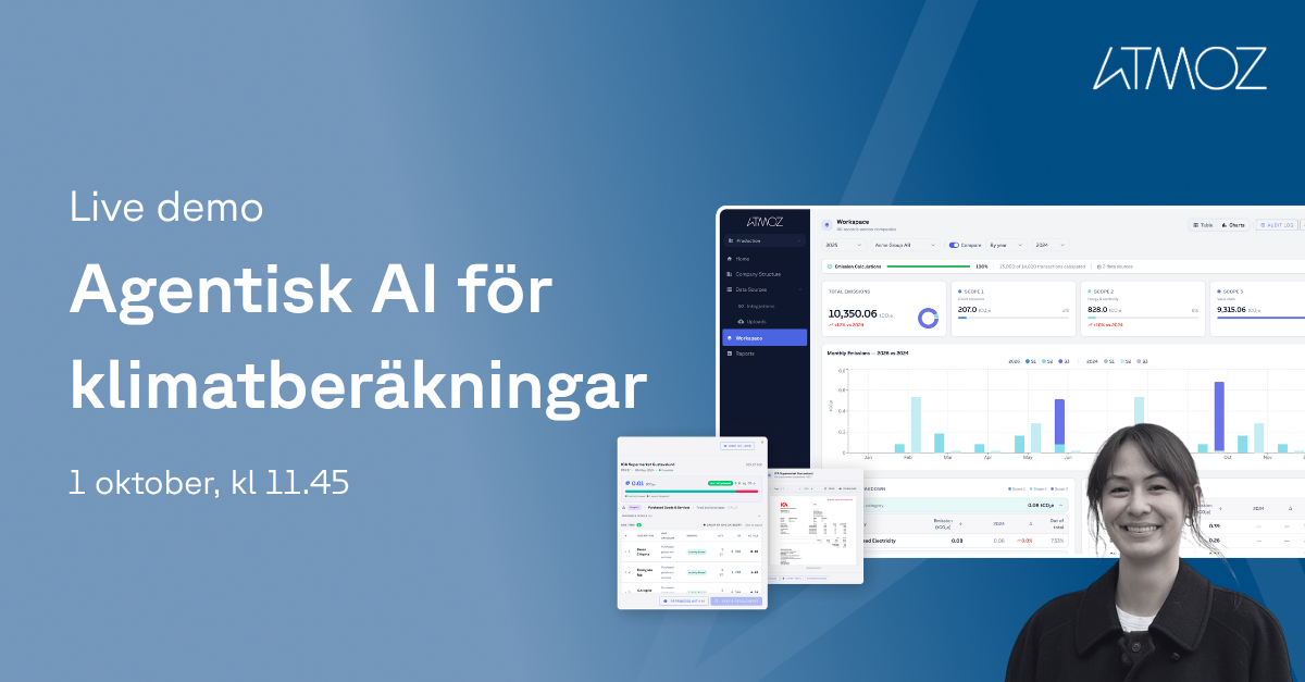 Atmoz webbinarium om agentisk AI och klimatberäkningar